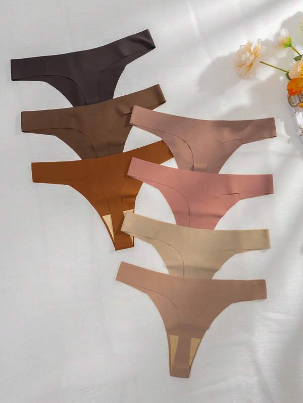 5988 7 piezas Bragas unicolor invisible