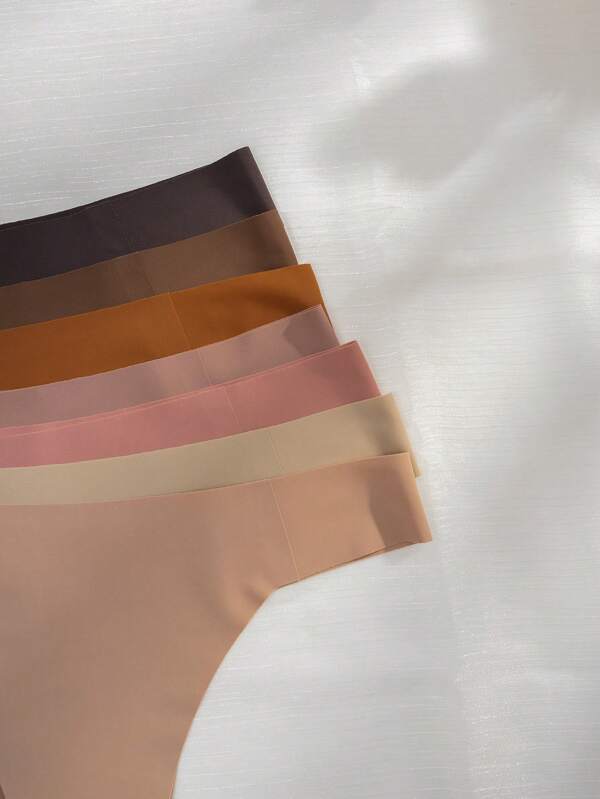 5988 7 piezas Bragas unicolor invisible