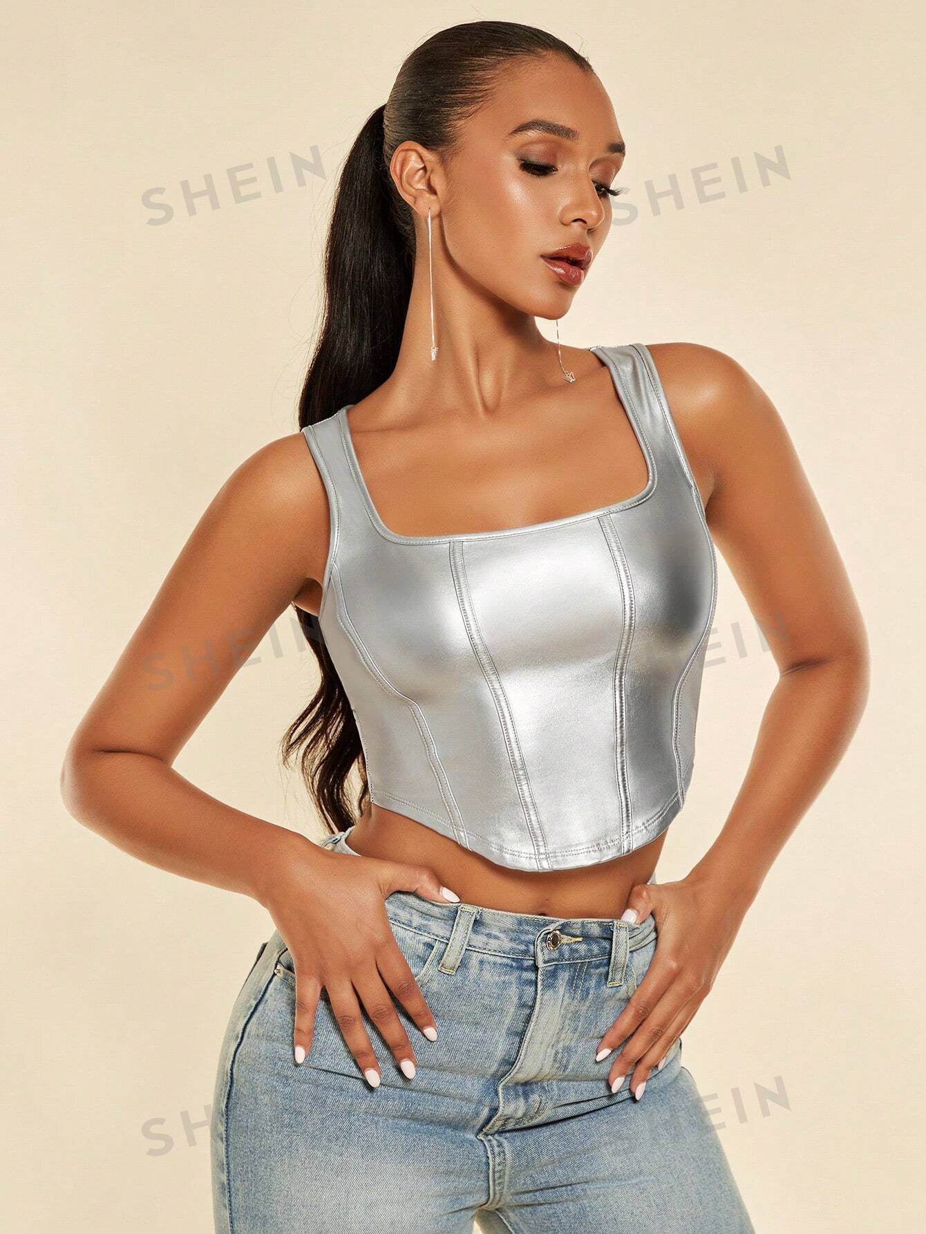 17894 1a-149 Top tank de cuello cuadrado 1 Pza