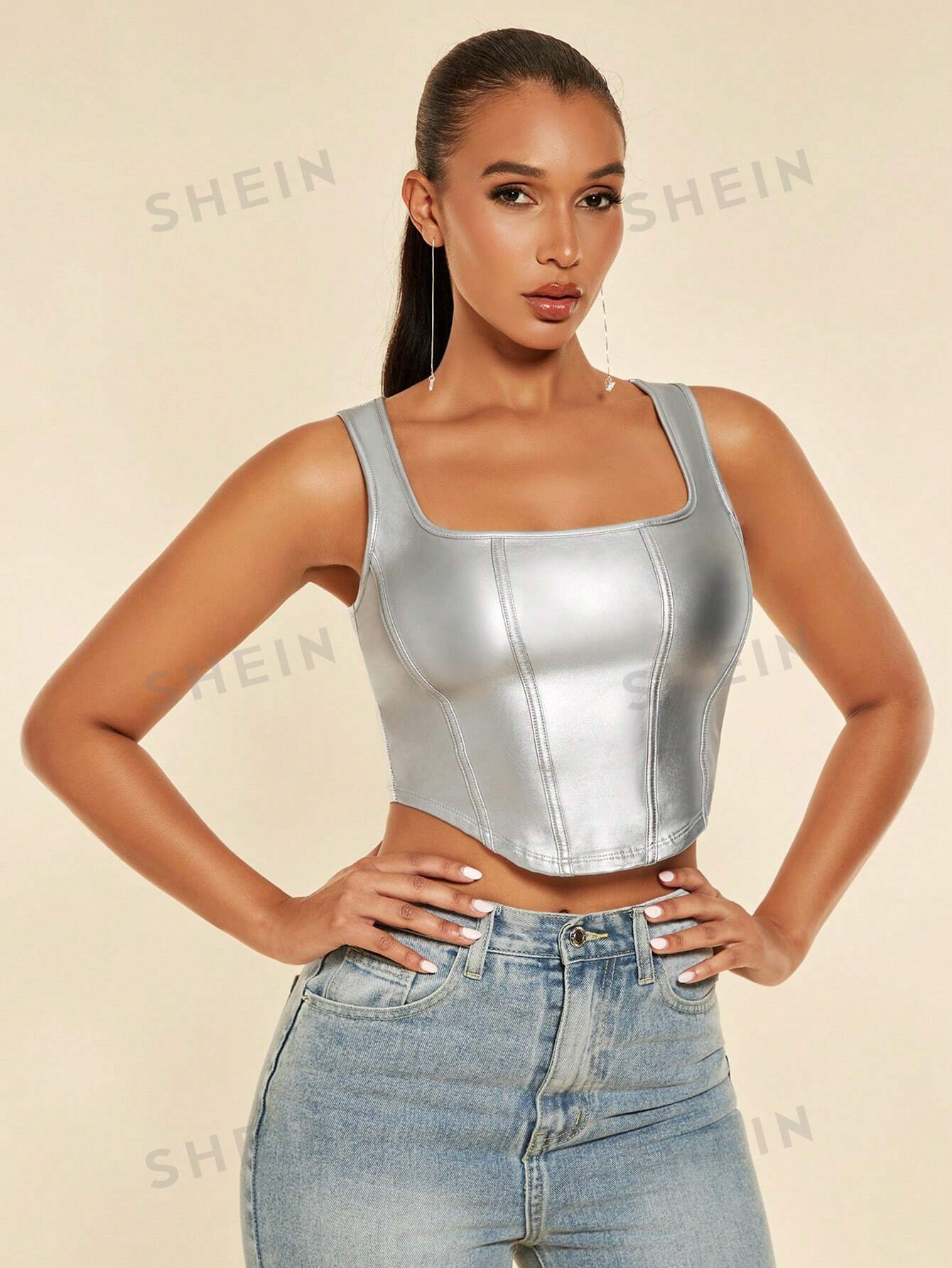 17894 1a-149 Top tank de cuello cuadrado 1 Pza