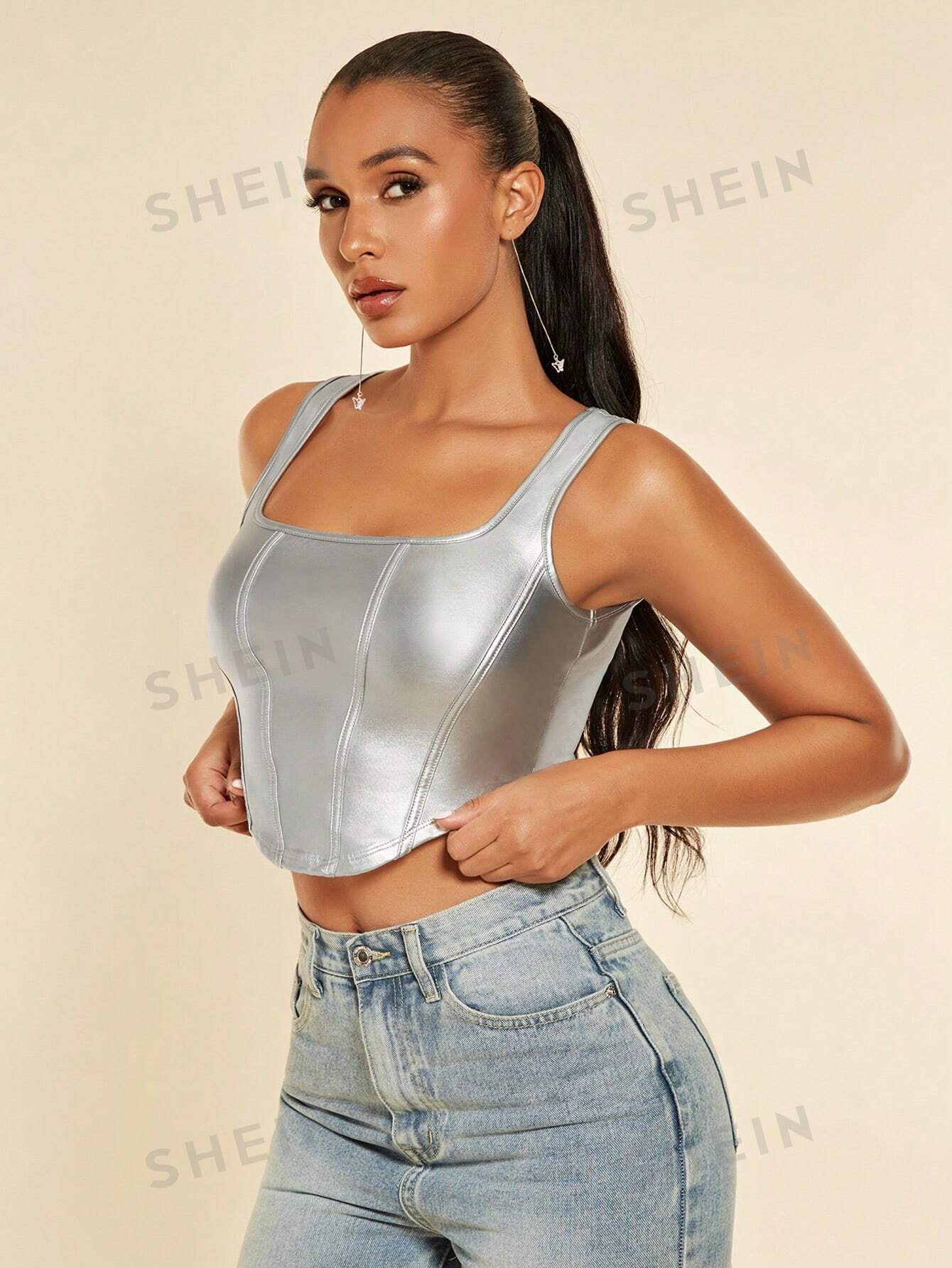 17894 1a-149 Top tank de cuello cuadrado 1 Pza