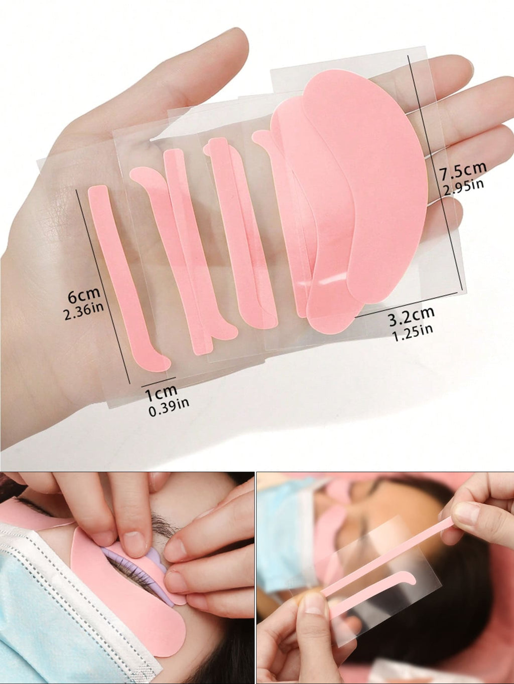 17384 1b-150 Set de almohadillas para pestañas 8 Pzas