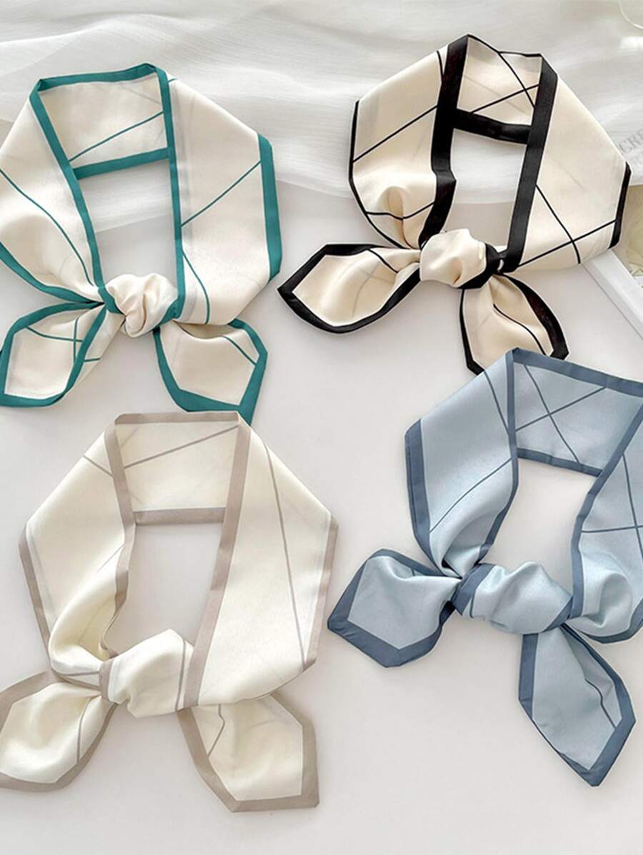 10088 1b-049 conjunto cuatro Piezas Pañuelo Y Venda Con Estampado