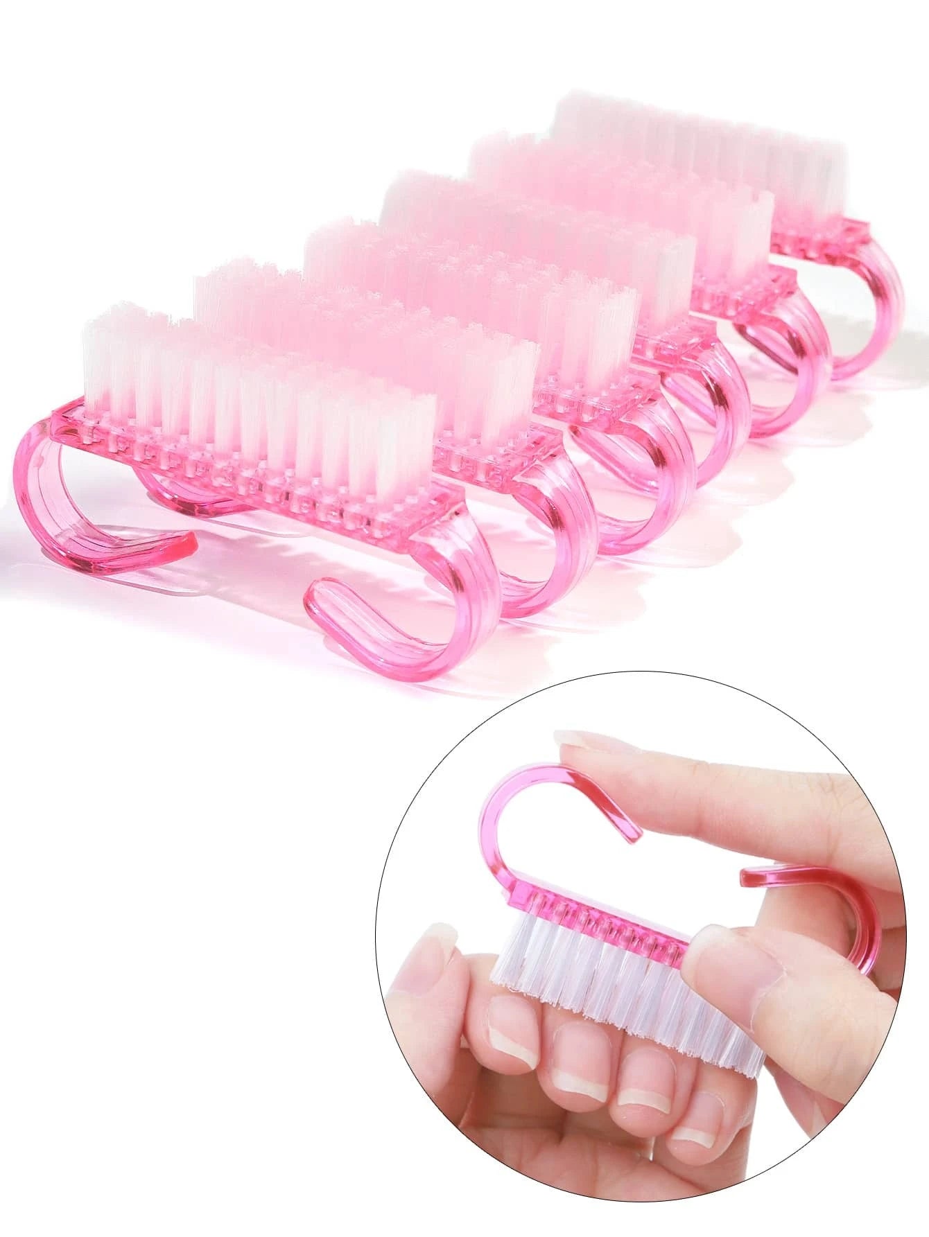 7095 1b-047 Cepillo Para La Limpieza De Uñas 6 Pzs