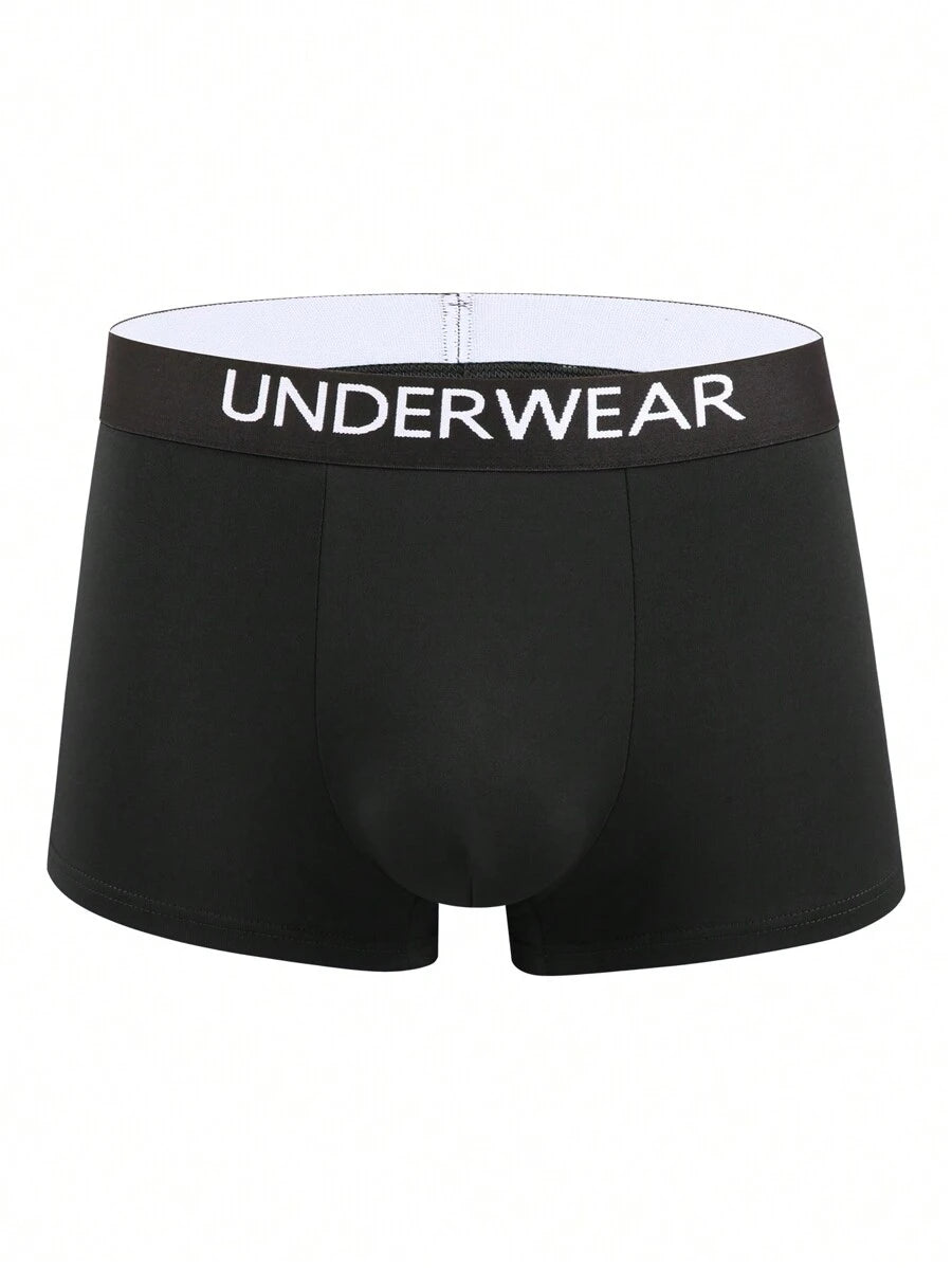 9267 a04-09 Hombres 5 piezas Calzoncillos boxer de cintura con cinta con letra