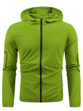6364 1t-006 Cazadora deportiva con cremallera con capucha Hombres
