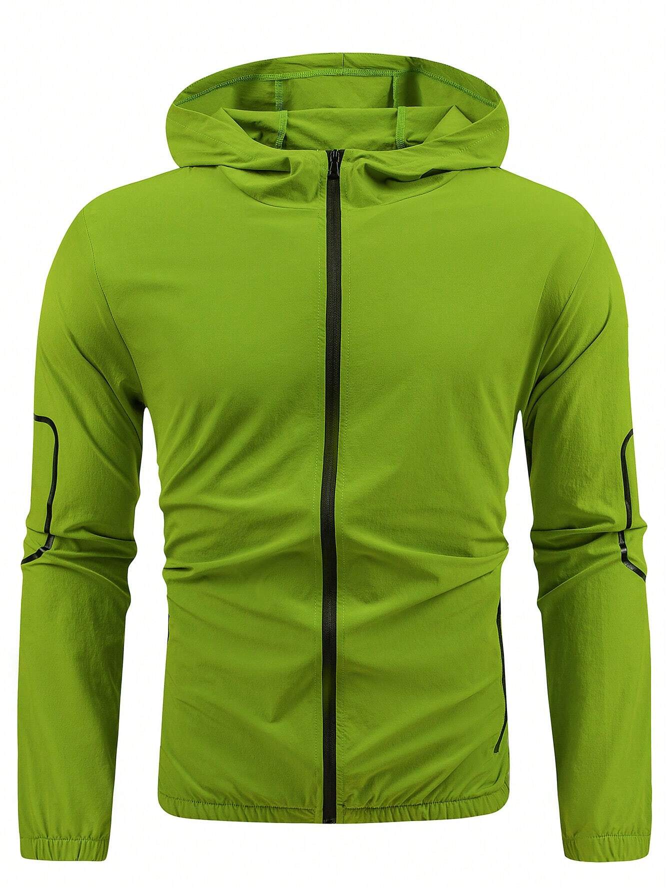 6364 1t-006 Cazadora deportiva con cremallera con capucha Hombres