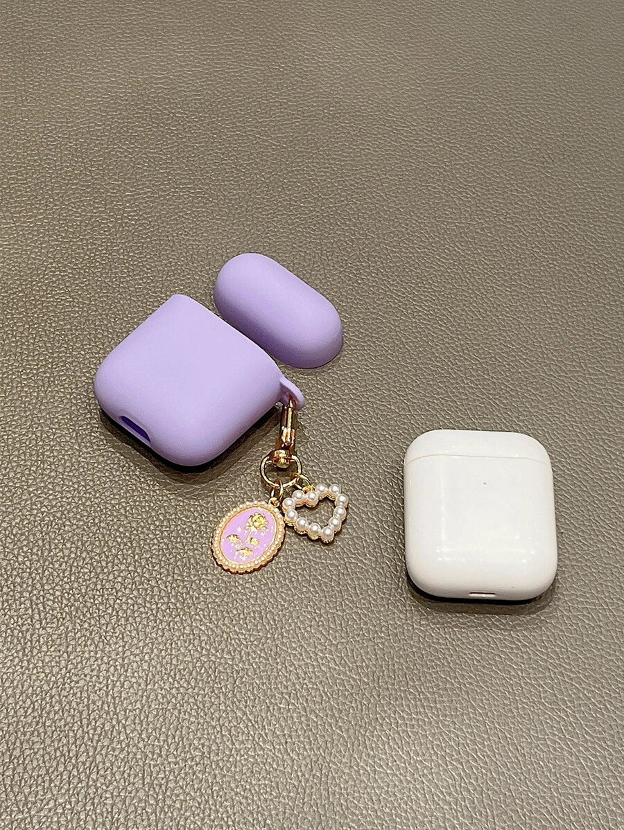 9890 2t-009 Funda para AirPods a Prueba De Golpes Diseño De Flores Colgante