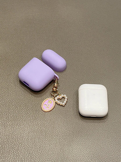 9890 2t-009 Funda para AirPods a Prueba De Golpes Diseño De Flores Colgante