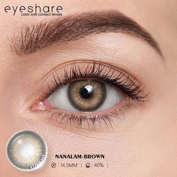 6954 a06-06 Un Par De Lentes De Contacto De Color Marrón Café Para Maquillaje De Ojos De Un Año De Uso Con Tamaño De 14mm