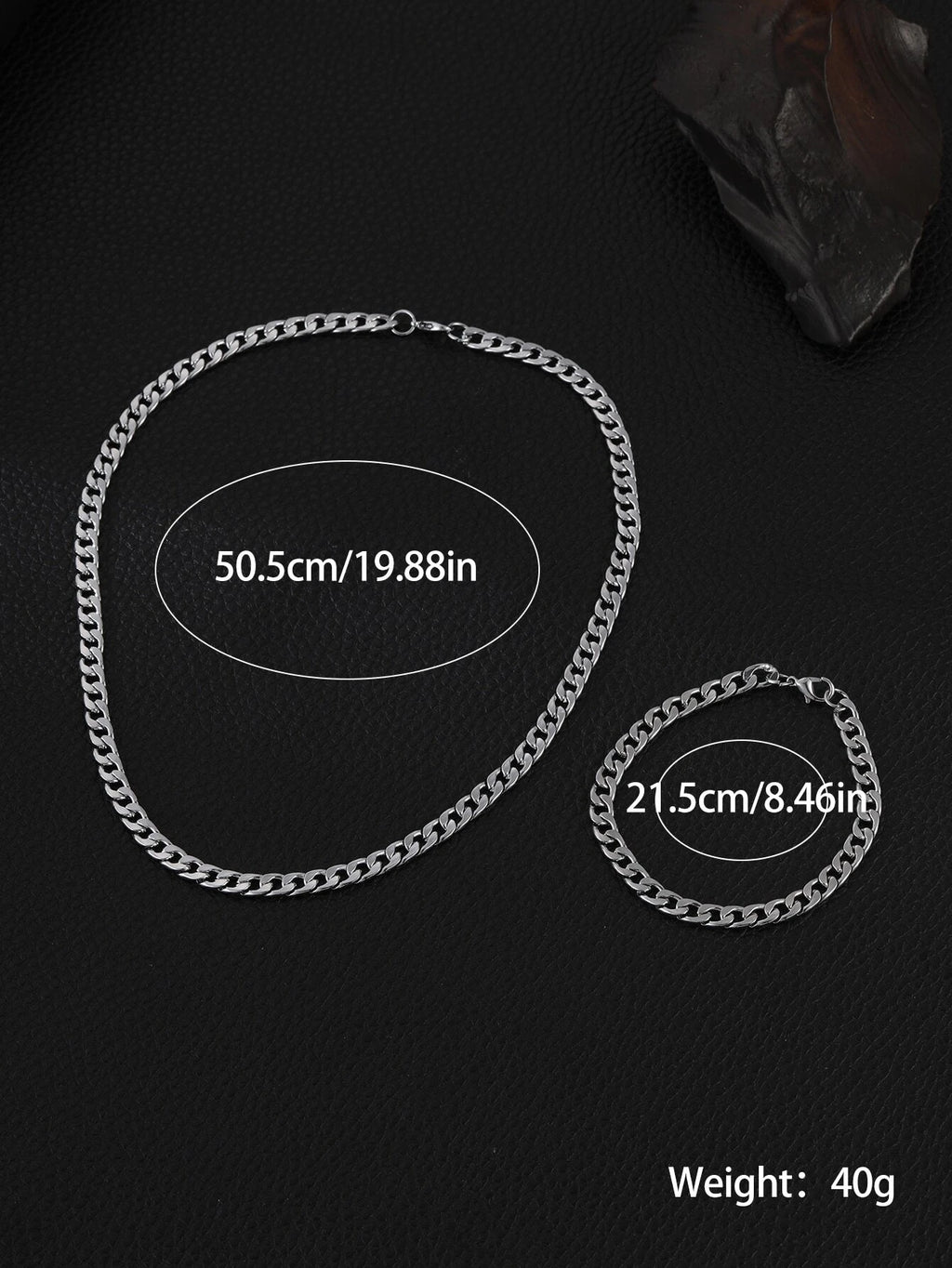11112 1b-03-05 1 Set de de moda unisex Collar con Set pulsera