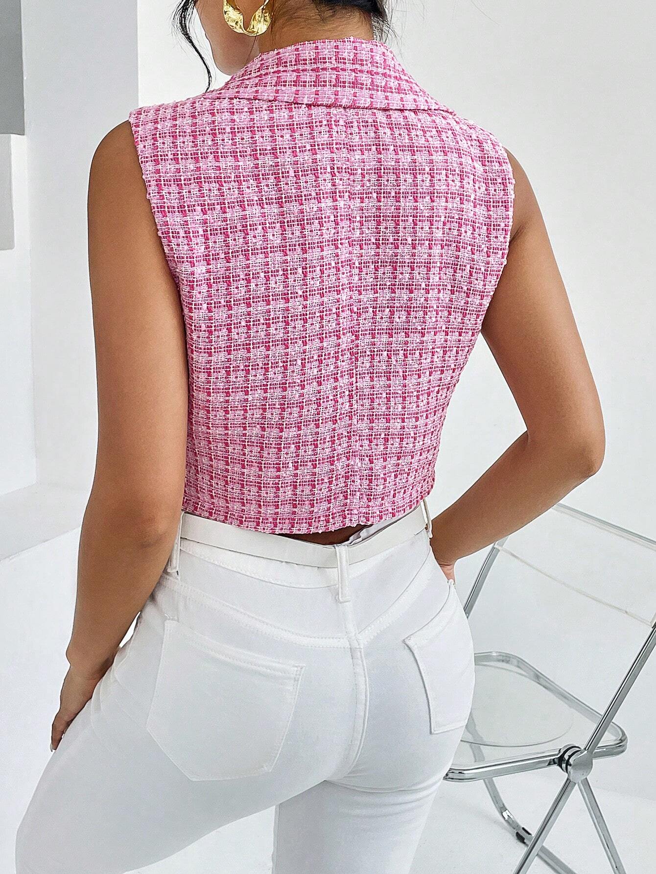 6228 a03-02 Privé Blazer chaleco de cuello con solapa