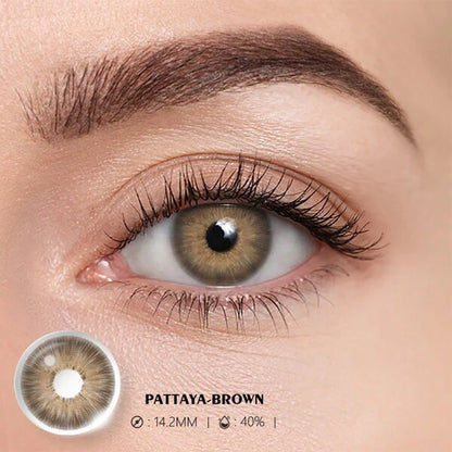 6955 a06-06 Un par púrpura gris de colores contacto maquillaje de ojo 14.2mm