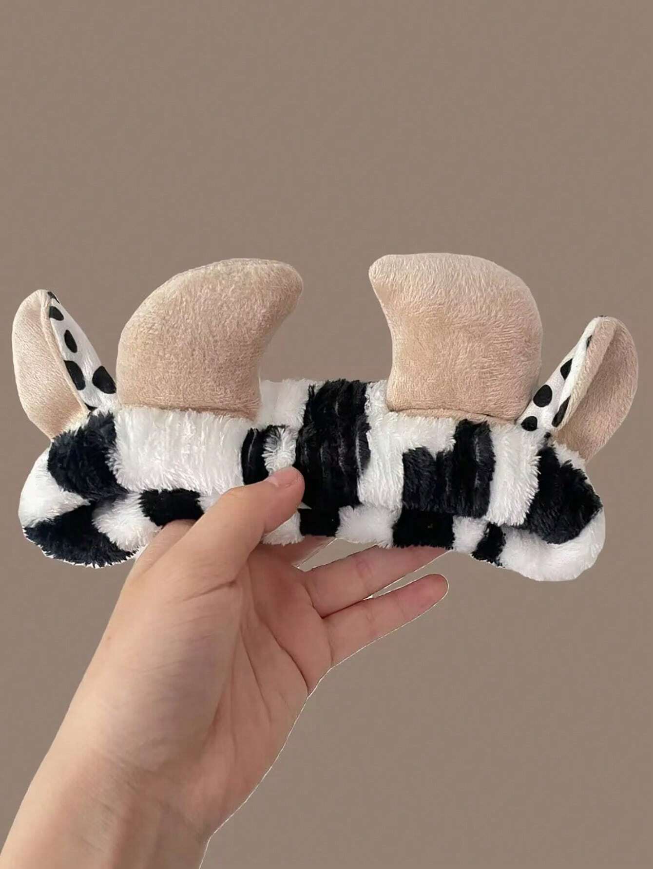 6325 Una pieza Diadema multifuncional cara lavado & Maquillaje con con diseño de vaca