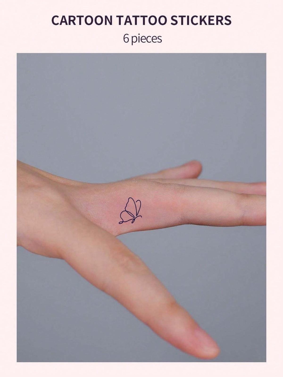 7910 1b-02-05 Seis hojas de tatuaje falso