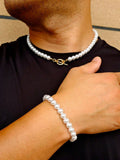 15676 1b-015 Collar Y Brazalete De Perlas