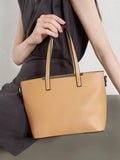 8118 1t-002 Bolso tote de hombro pequeño caqui doble asa