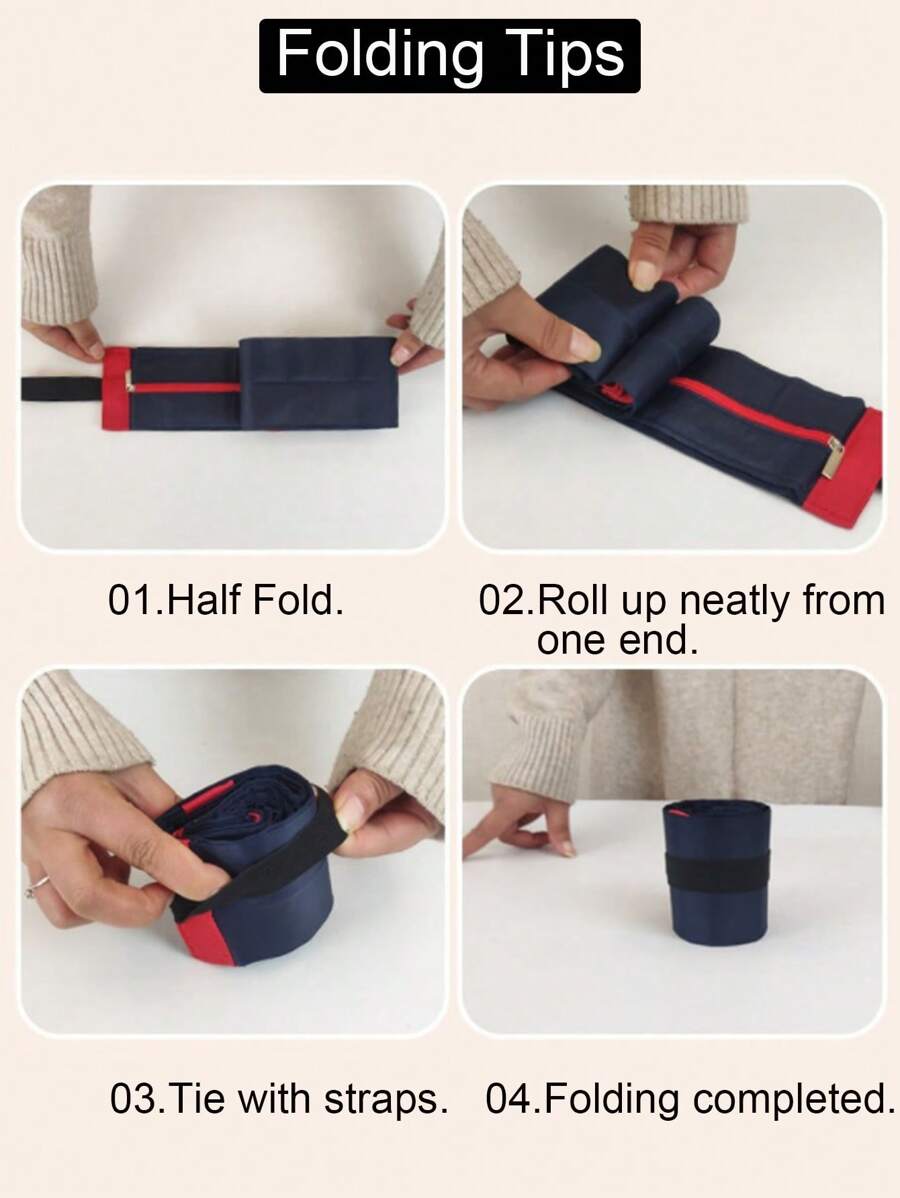 14689 1t-010 1 pieza Bolsa de compras plegable reutilizable de tela Oxford