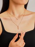 6042 a10-23 Una Pieza Collar Con Colgante Multicapa Estilo Simple Para Mujer