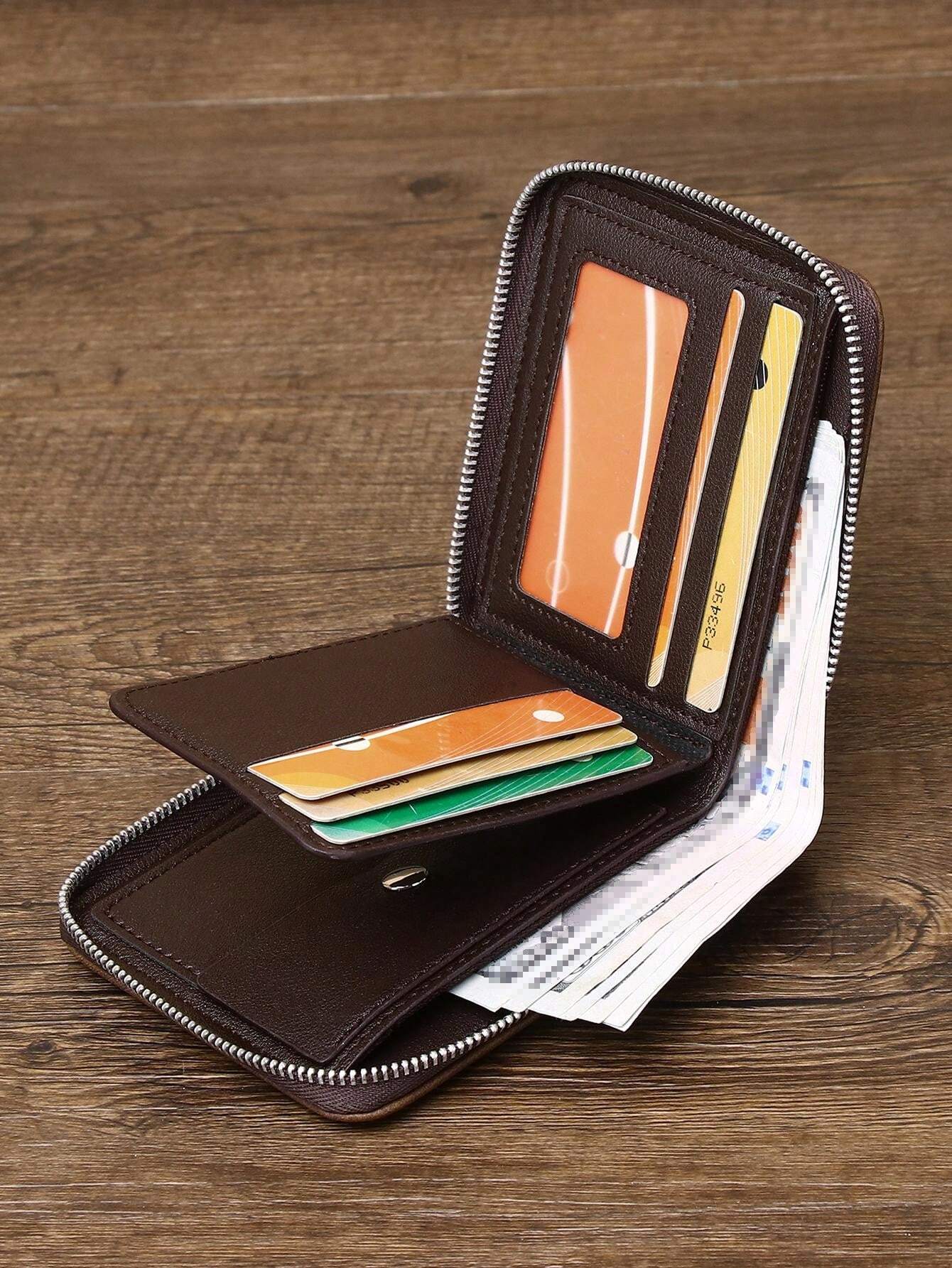 7540 1b-02-20 Dos piezas de billeteras Pu para hombres Cartera larga