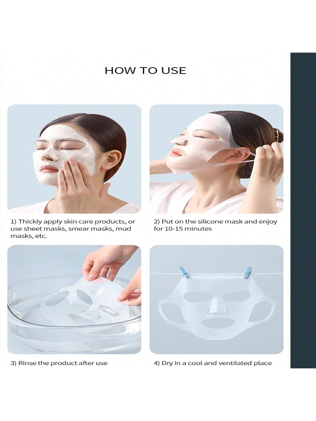 16835 1b-076 Máscara Facial De Silicona 1 Pza