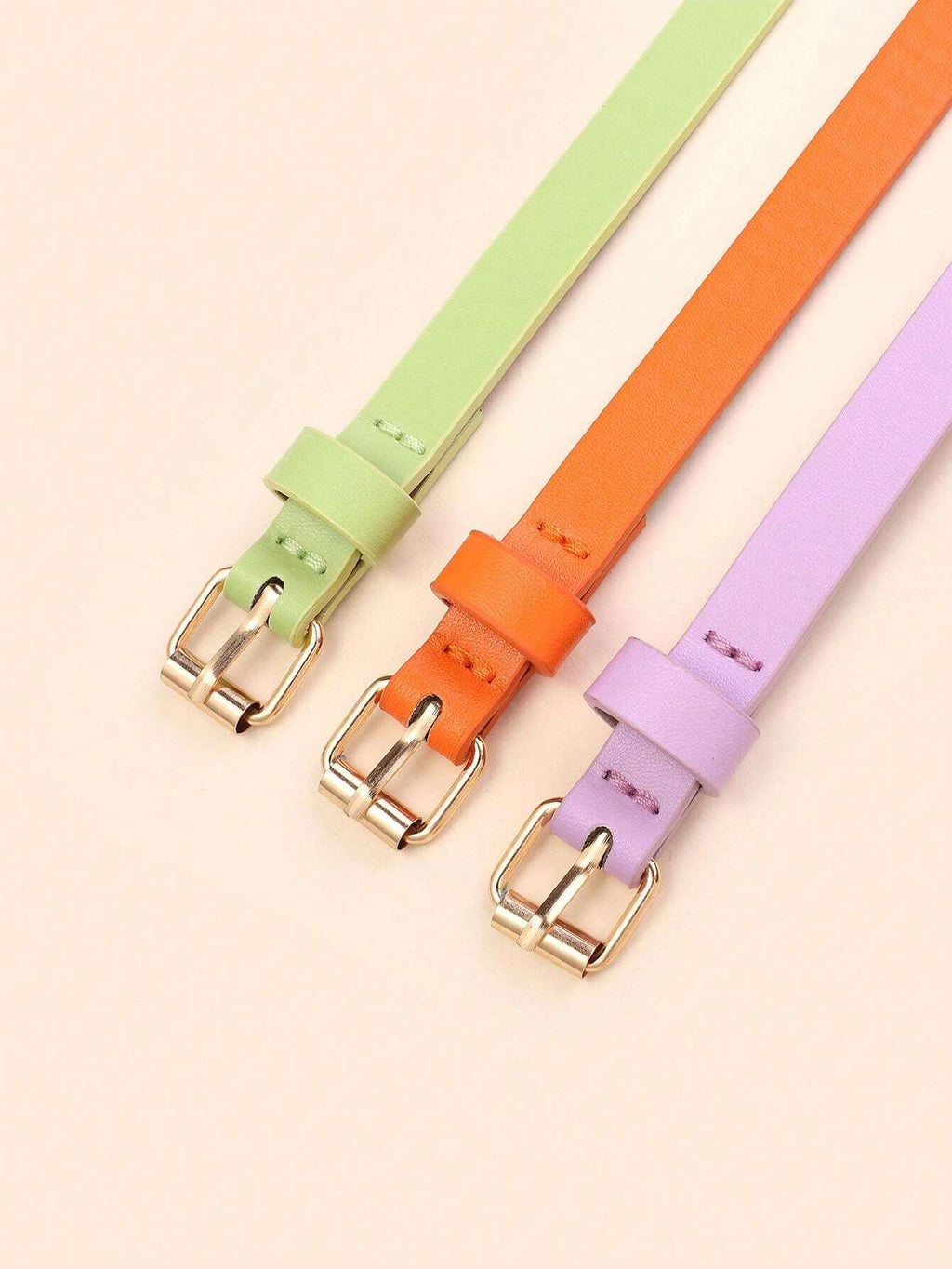 10204 1a-009 Una pieza Cinturón de mujeres elegante versátil con hebilla cuadrada decorativo