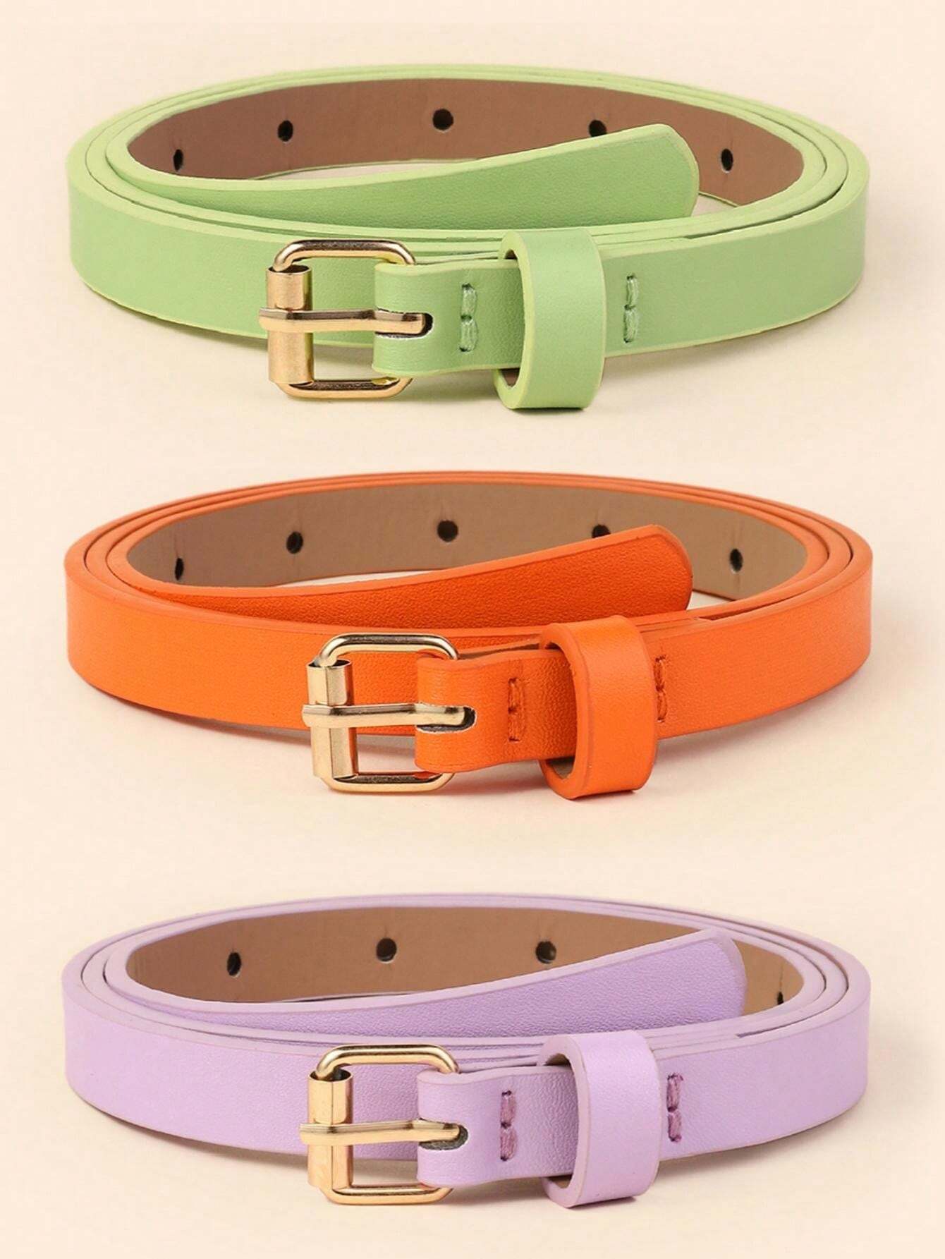 10204 1a-009 Una pieza Cinturón de mujeres elegante versátil con hebilla cuadrada decorativo