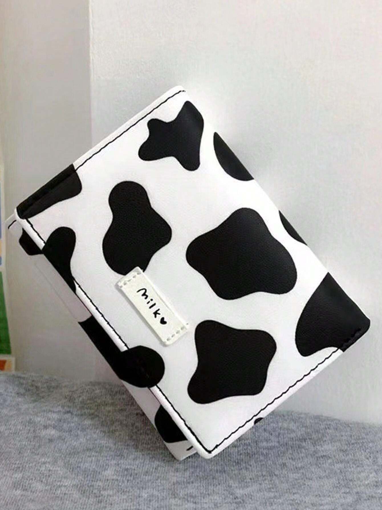 6159 a10-16 Monederos Cortos De Varias Ranuras Para Tarjetas Con Estampado De Vaca