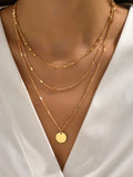 7953 1b-076 Collar tres Colgantes De Disco De Moda Personalizados
