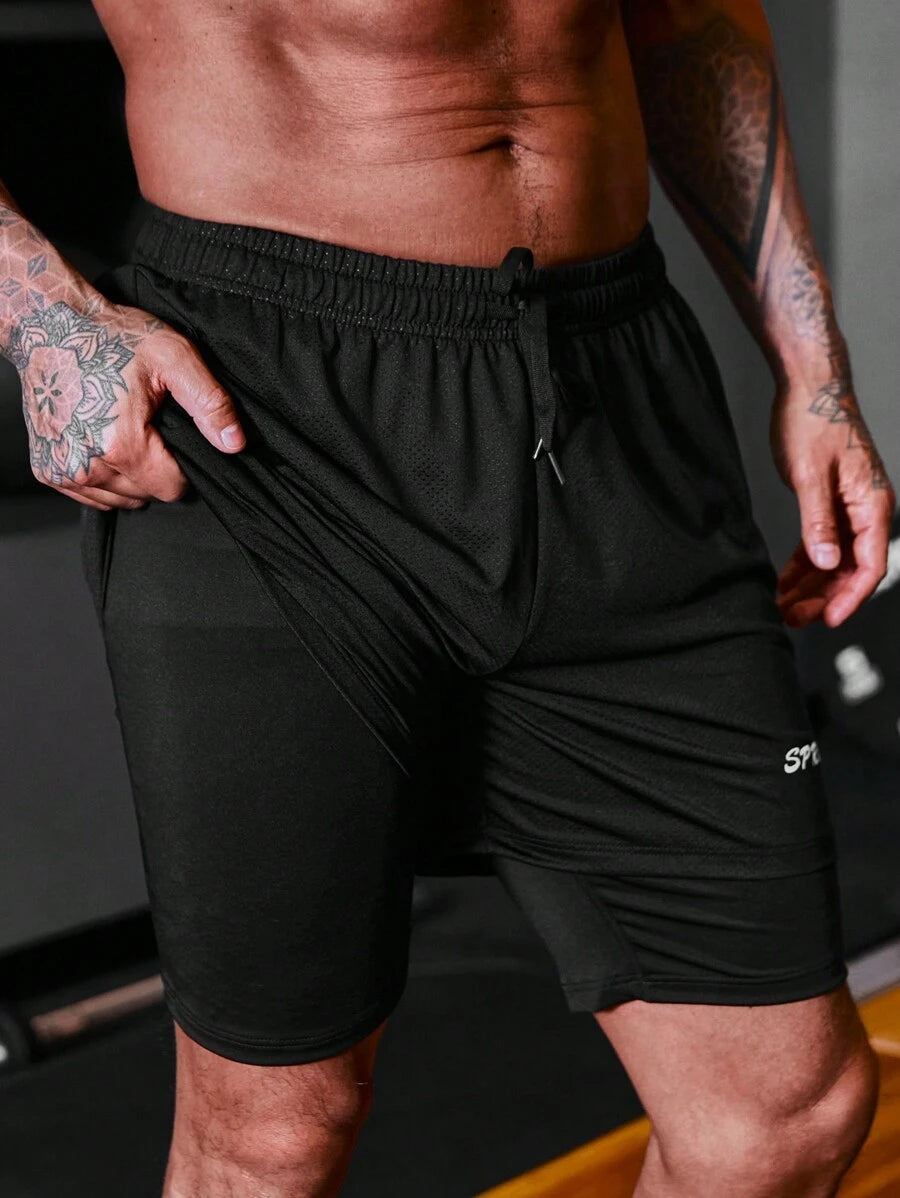 13960 1t-006 Pantalones cortos deportivos 2 en 1