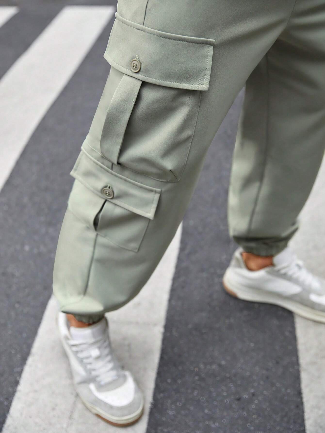 5317 1t-006 Pantalon cargo con bolsillo lateral con solapa