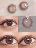 17624 1b-133 Lentes De Contacto De Color Marrón Castaño Brillante