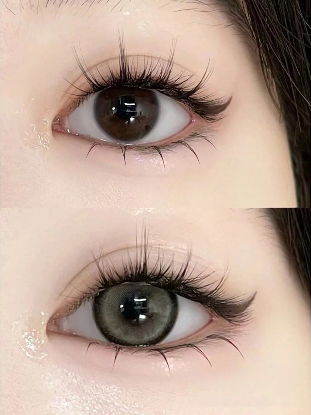 18168 1b-185 Lentes De Contacto De Color Negro Y Gris