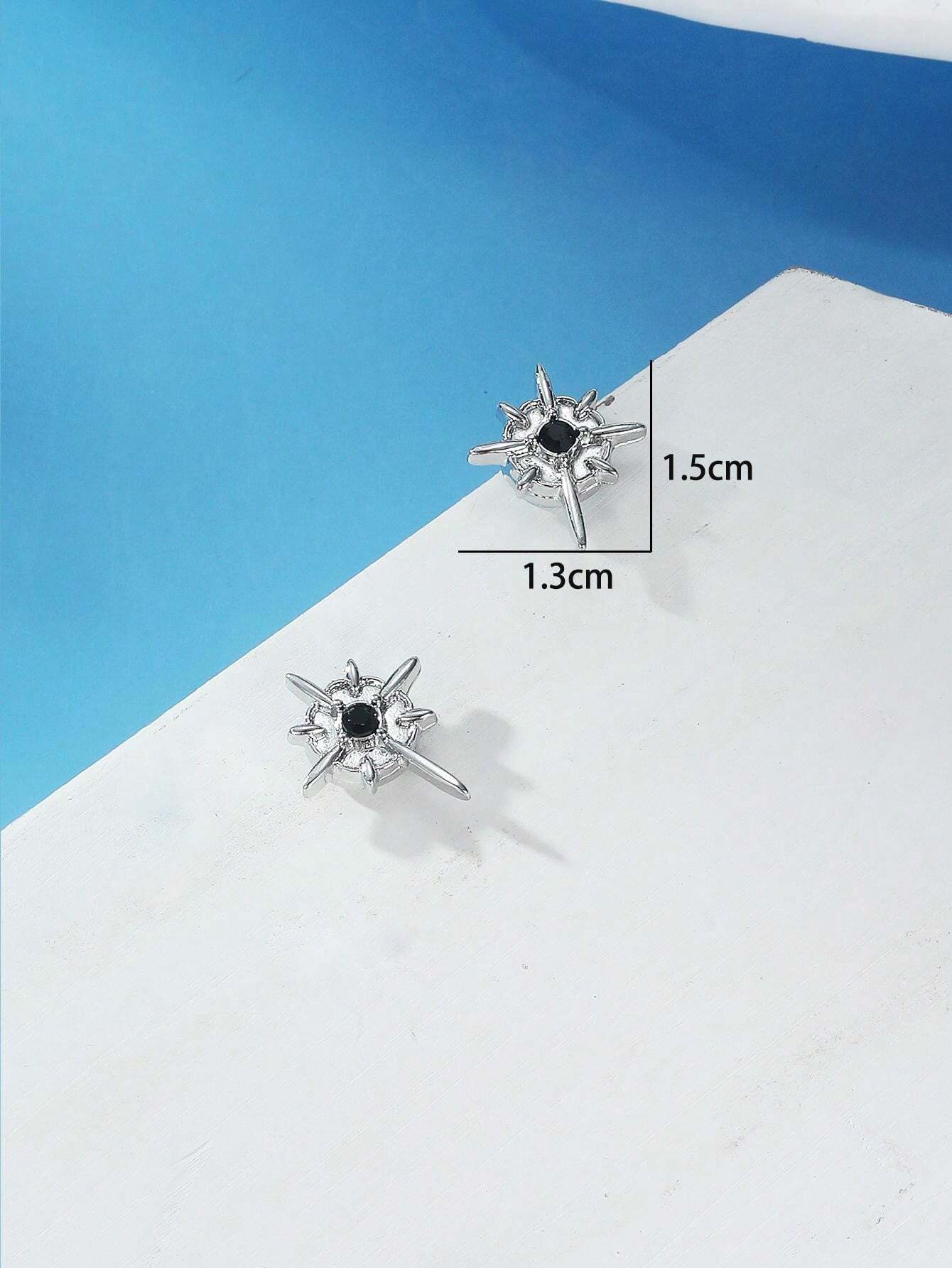 7847 b03-02 Un Par Arete Magnético Geométrico Sin Agujero De Moda Para Hombre