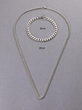 9482 b03-18 Conjunto De 2 Piezas Collar Y Pulsera Para Hombre De Acero Inoxidable