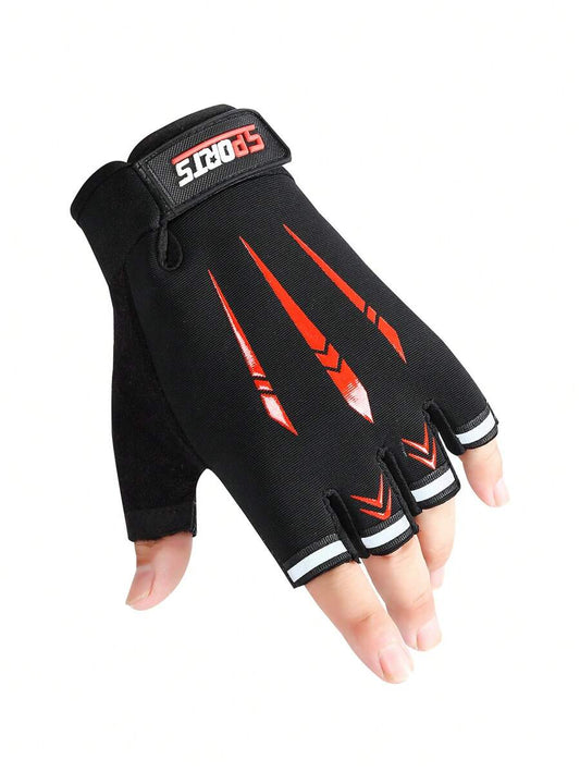 11605 1a-129 1 Par De Guantes De Entrenamiento De Medio Dedo Con Amortiguación De Choque. Para Fitness Al Aire Libre