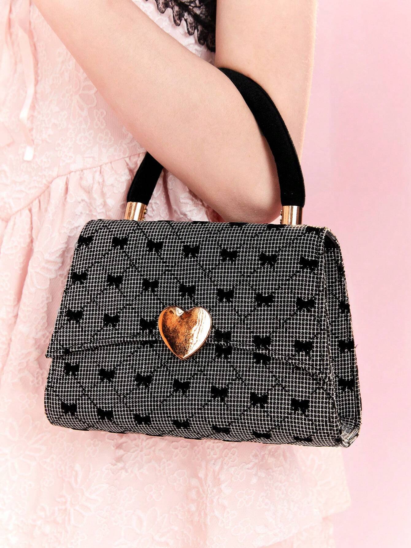 8762 1c-019 Bolso Multipropósito Cruzado Con Diseño De Mariposa Y Lazo