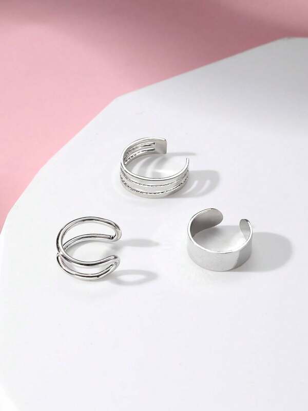 7848 b03-02 Set 3 piezas único estilo Cuff de oreja