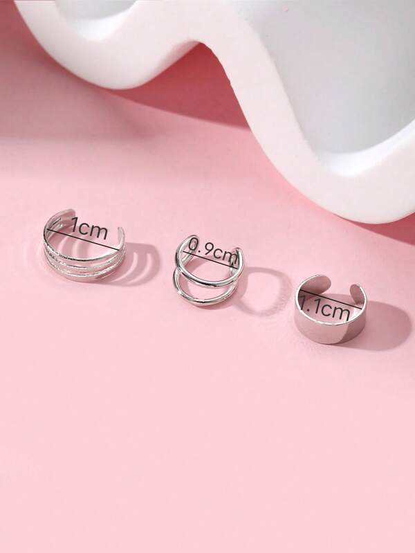 7848 b03-02 Set 3 piezas único estilo Cuff de oreja