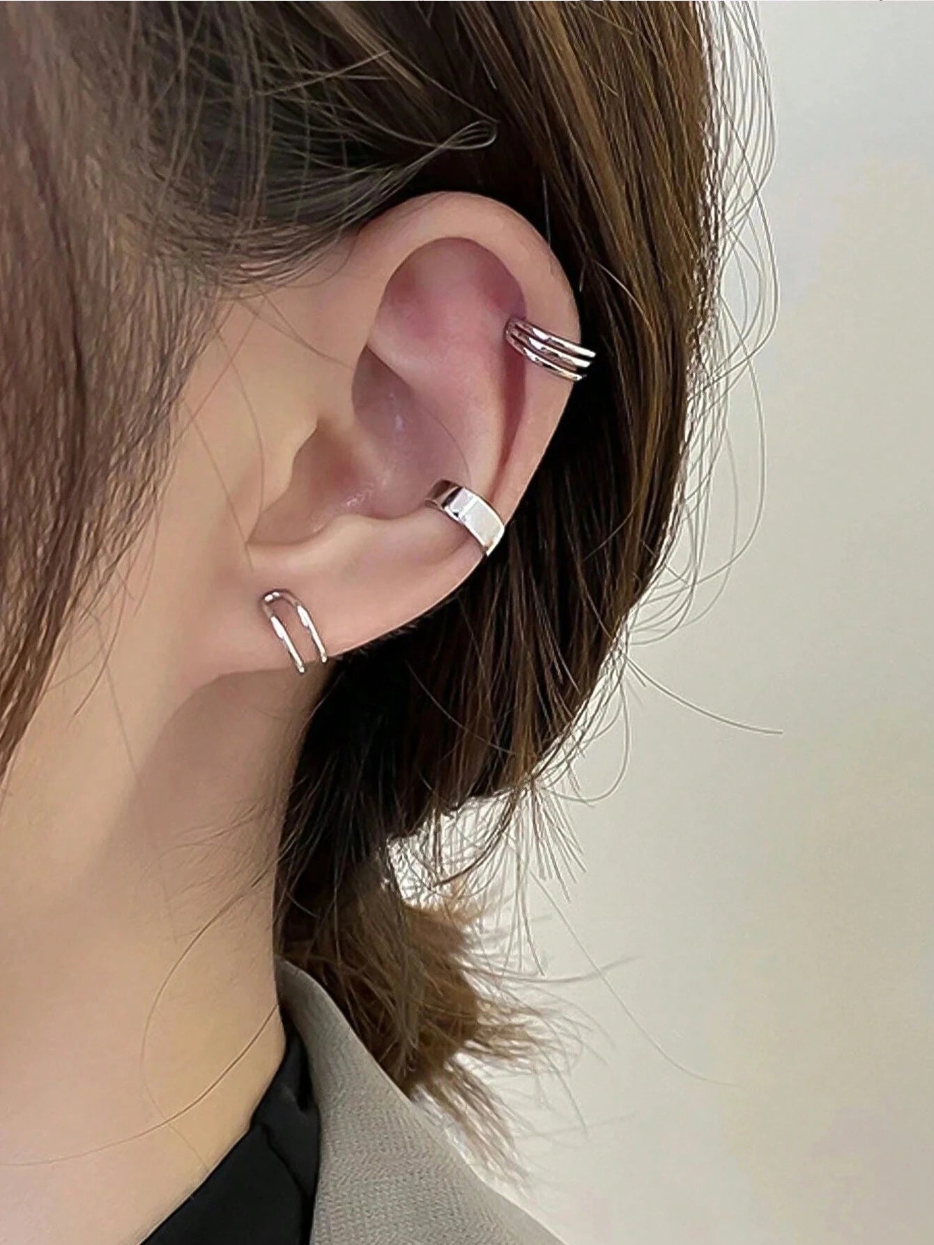 7848 b03-02 Set 3 piezas único estilo Cuff de oreja