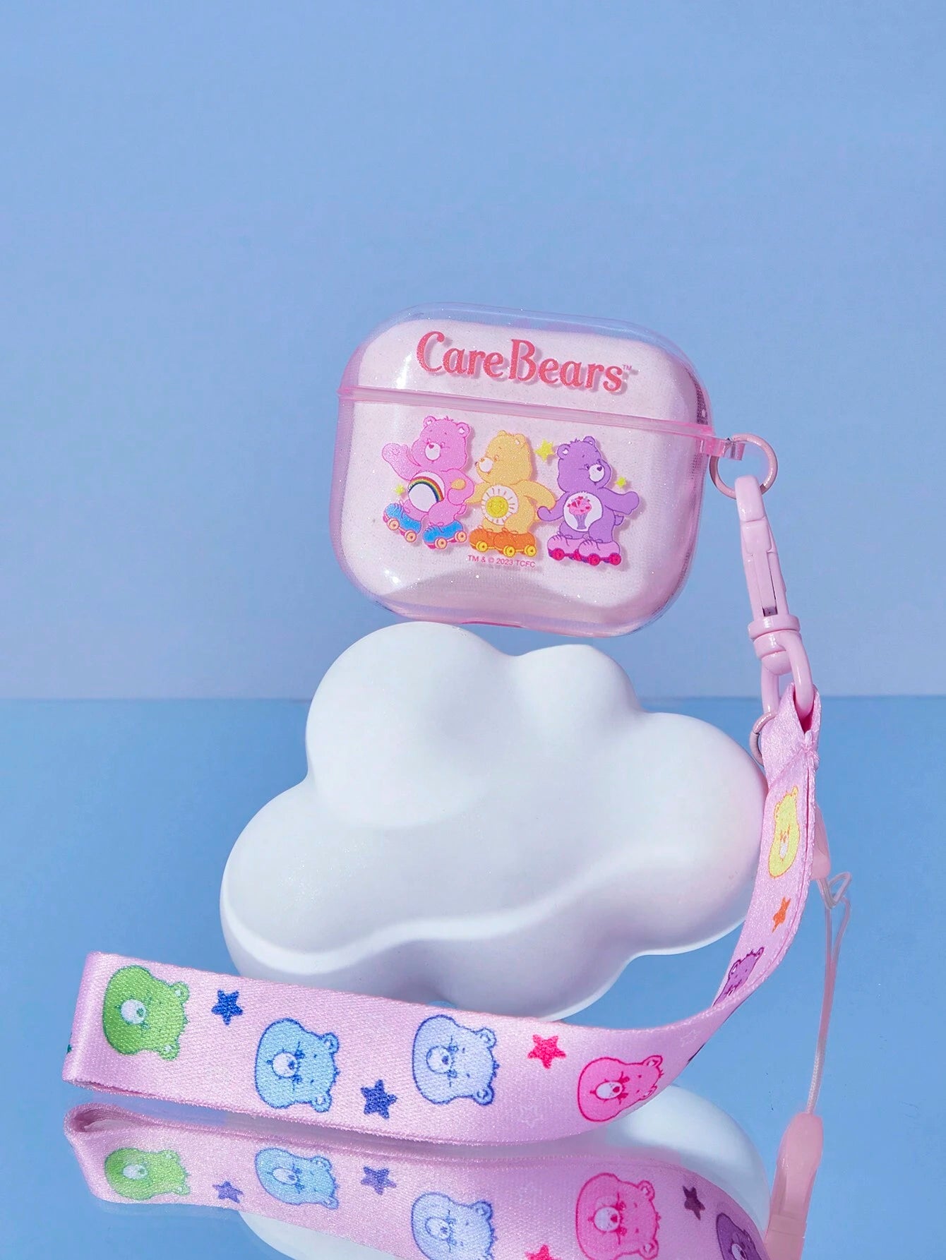7073 b01-19 Care Bears transparente oso 3D en forma de Funda de auriculares con Decoración colgante