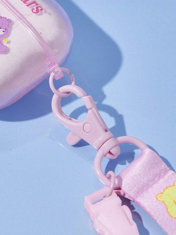 7073 b01-19 Care Bears transparente oso 3D en forma de Funda de auriculares con Decoración colgante