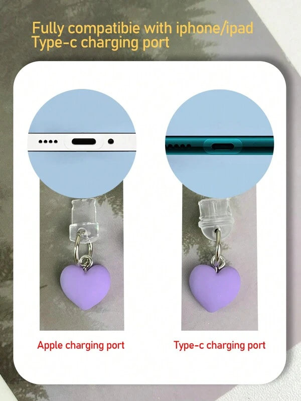 7119 b03-11 Una Pieza Tapón Con Forma De Corazón Para El Puerto De Carga