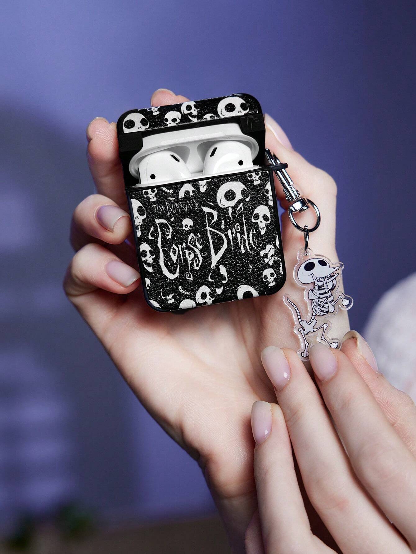 9869 2t-009 Funda para AirPods con estampado de Corpse Bride