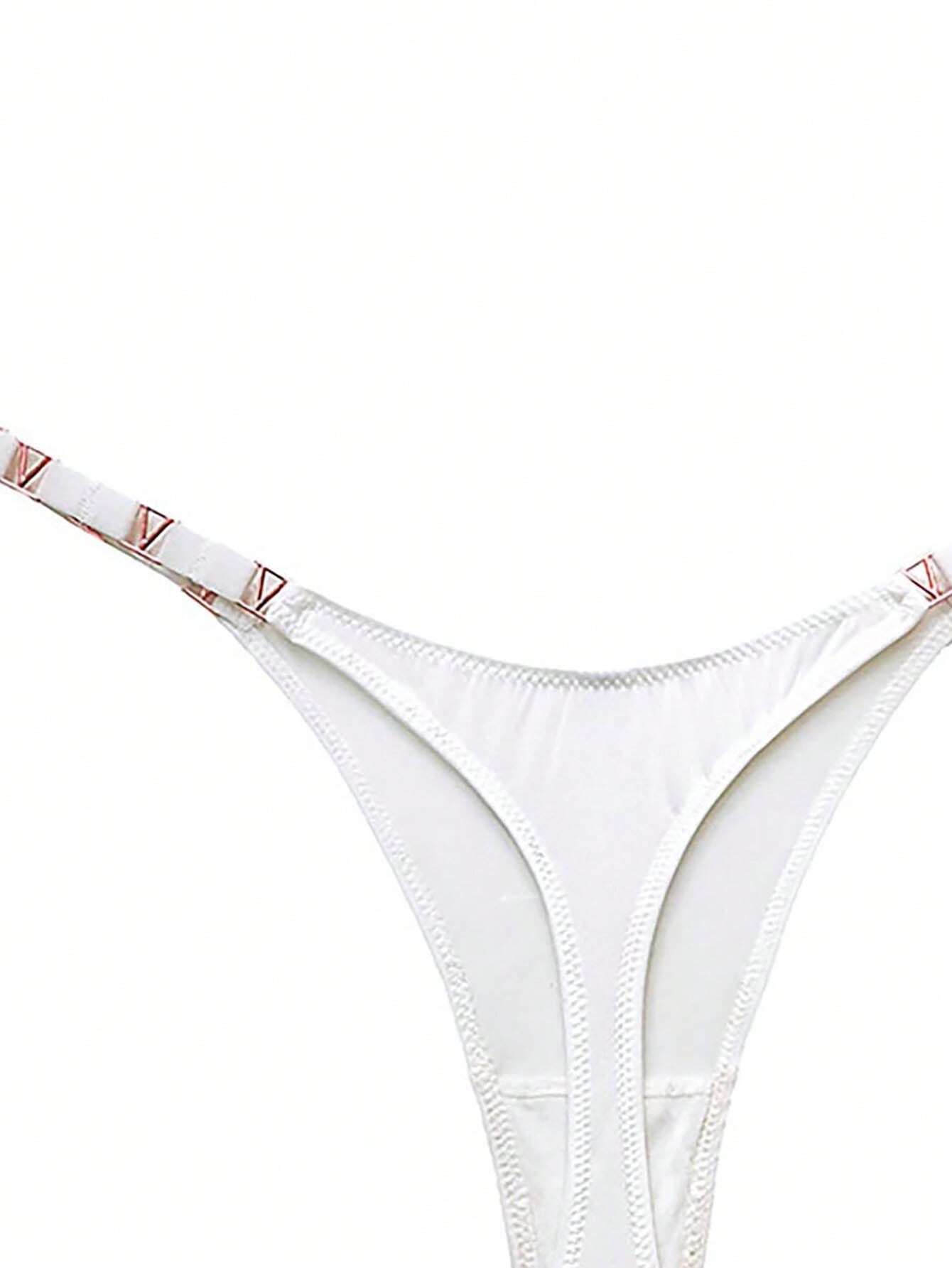 13555 2a-01-02 Tanga Blanca Con Cinturón 1 Pza