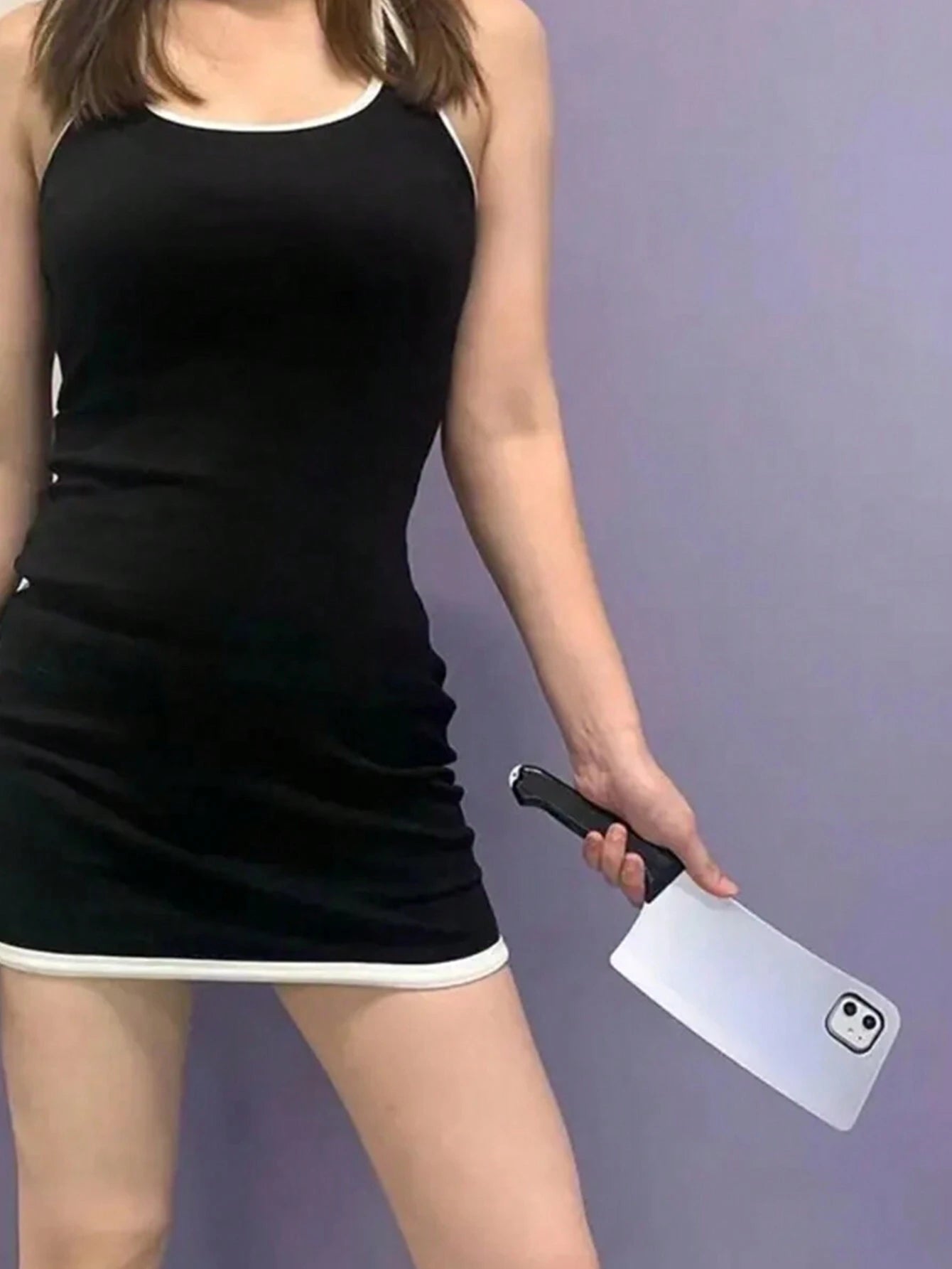 5274 2t-014 Divertida Funda De Teléfono De Silicona Tpu En Forma De Cuchillo