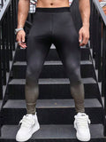 6613 1t-011 Hombres Leggings deportivos con estampado degradado