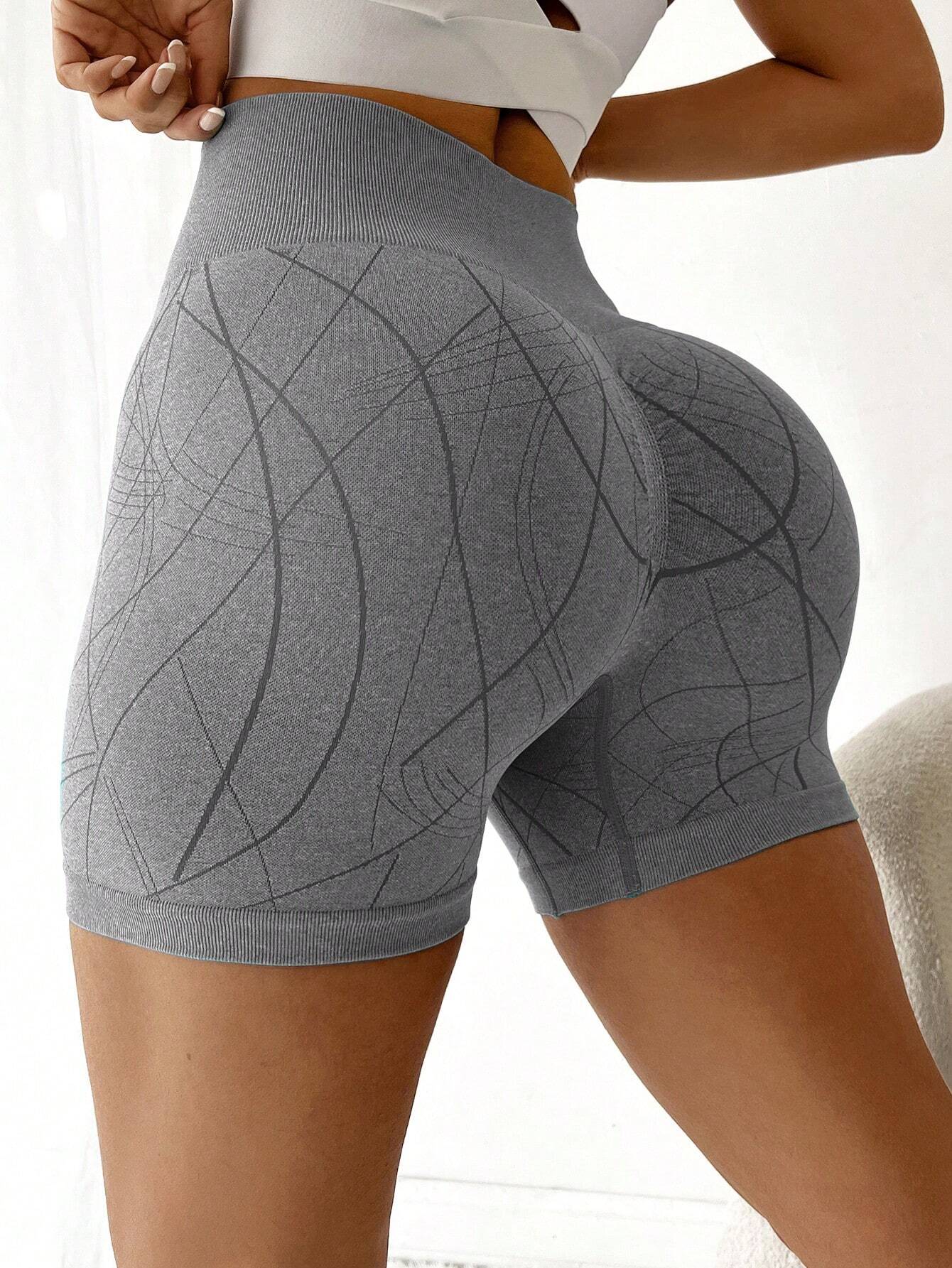 6688 a02-09 Yoga Funny Shorts deportivos de cintura ancha