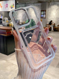 7689 2t-014 Una Pieza Funda De Teléfono Transparente con ranura para tarjeta