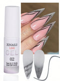 7099 1b-01-20 5ml Delineador Para Decoración De Uñas Gel Metálico Plateado Dibujo Uv Gel Para Raya Grafiti Línea Diseño Francés Pintura Gel Esmalte De Uñas Barniz